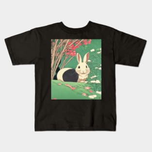 Dutch Rabbit is Just So Cute Piebald Animal Kids T-Shirt